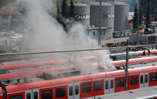 Brand in einem S- Bahnzug