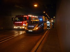 Frontalzusammenstoß im Tunnel; Verkehrsunfall 1; 